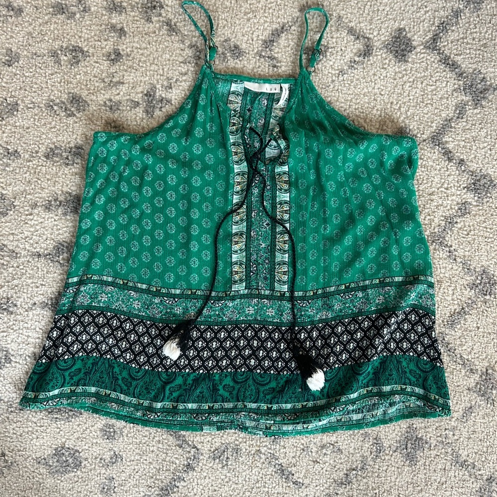 Tank Top with Patterned Design